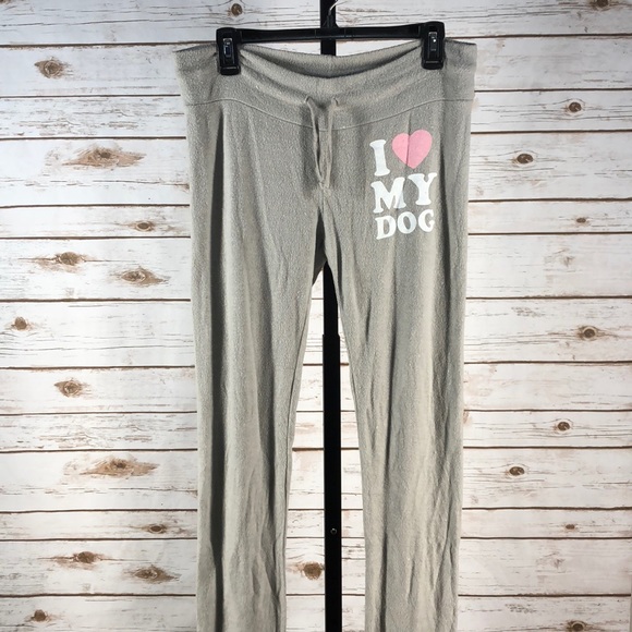 Wildfox I Love my Dog Joggers / Sweat Pants NWT - Picture 2 of 4